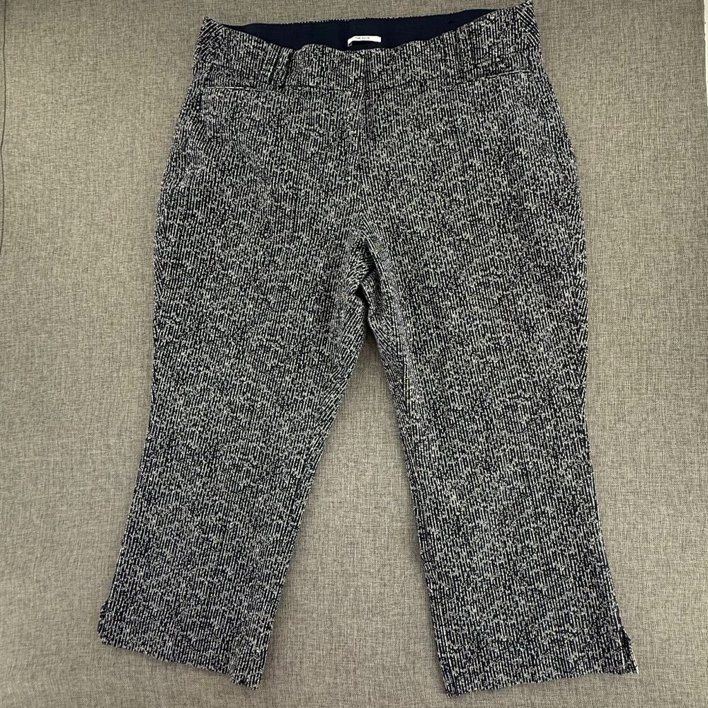 LANE BRYANT The Allie Cropped Pants Sz 14 Cotton Blend Thick‎ Elastic Waist Band